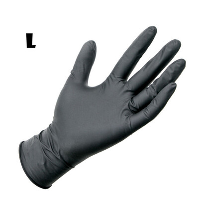 

〖Follure〗50Pcs Comfortable Rubber Disposable Mechanic Nitrile Gloves Black