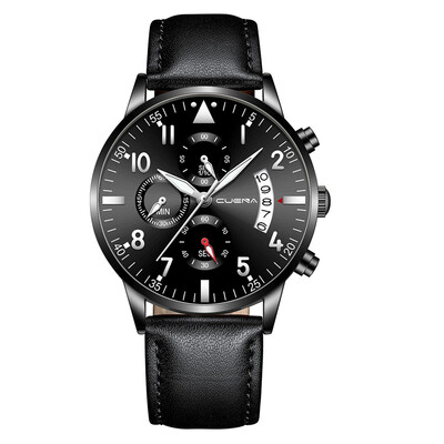 

Gobestart Luxury Men Military Sports Watch Analog Sport Leather Quartz Mens Watches