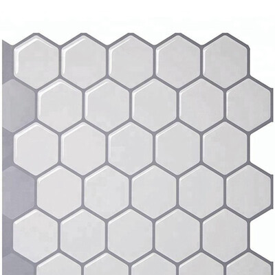 

3D White Self Adhesive Wall Sticker Kitchen Bathroom Mosaic Decals 105105