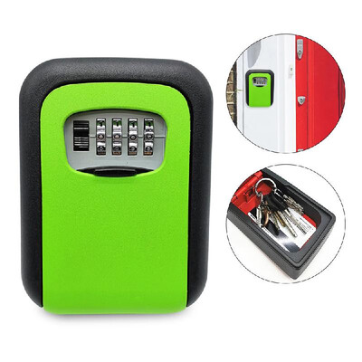 

Key Storage Lock Box 4-Digit Combination Lock Box Wall Mounted Lock Box Key Safe Box Security Key Holder