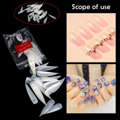 

〖Follure〗Nail tip long salon fake nail piece finished 500 pieces half stick art long nail