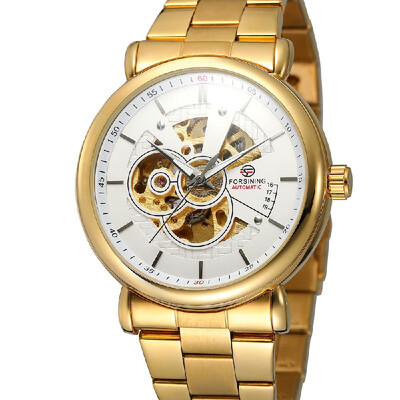 

Forsining 726 Top Brand Automatic Mechanical Business Men Watch Skeleton Men Watch Luxury Fashion Military Stainless Steel Watch w