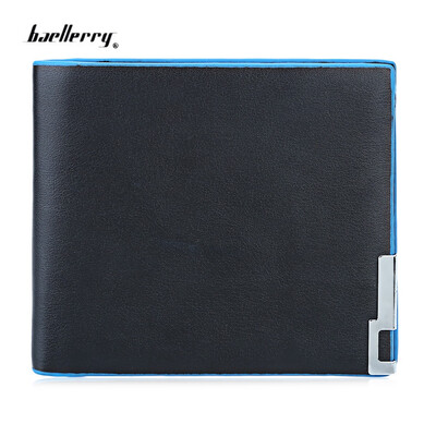 

Baellerry Fashionable Solid Color Men Short Open Cash Photo Card Wallet