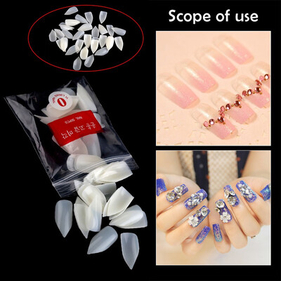 

〖Follure〗Transparent Pen Tip Nail Piece To Nail Piece 500 Pieces Bagged Fake Nail