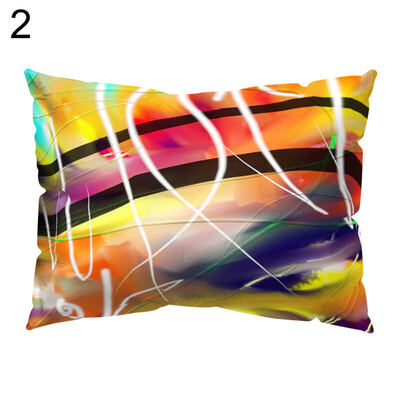 

Colorful Stripe Car House Pillow Case Cushion Cover Sofa Bed Car Office Decor