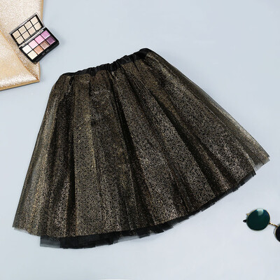 

Roseonmyhand Womens Fashion Paillette Elastic 3 Layered Short Skirt Adult Tutu Dancing Skirt