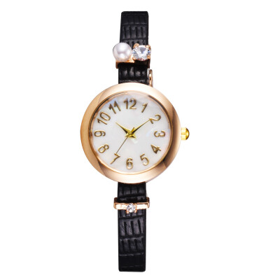 

Fashion Trend Digital Scale Womens Watch Pearl PU Strap Watch