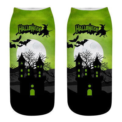 

19 Style New Fashion Halloween Socks 3D Print Unisex Halloween Pattern Print Socks Breathable Stretchy Boat Socks