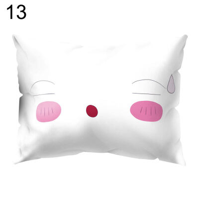 

Cute Facial Expression Pillow Case Cushion Cover Sofa Bed Car Cafe Office Decor