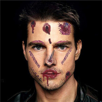 

〖Follure〗Halloween Temporary Face Art Waterproof Mask Sugar Skull Tattoo Beauty Sticker
