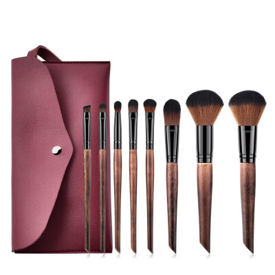 

Toponeto 8PCS Wooden Cosmetic Makeup Brush Brushes Foundation Powder Eyeshadow Brush Set