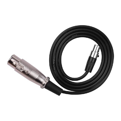 

Microphone Cable 4-Pin Mini XLR Connector to XLR Connector Balanced Audio Wire Stage Studio Musical Instrument Accessory Cords Bla