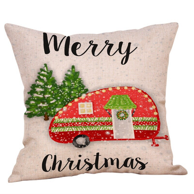 

〖Follure〗Merry Christmas Pillow Cases Cotton Linen Sofa Cushion Cover Home Decor