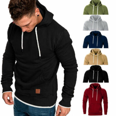 

Mens Winter Hoodies Slim Fit Hooded Sweatshirt Outwear Sweater Warm Coat Jacket