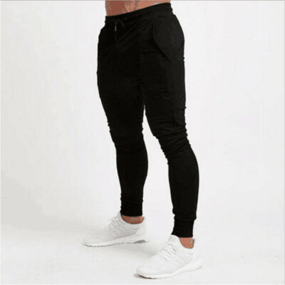 

Men Sport Pants Long Trousers Tracksuit Fitness Workout Joggers Gym Pants New