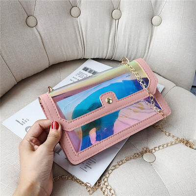 

Tailored Womens Fashion Jelly Transparent Bag Shoulder Bag Coin Purse Small Square Bag