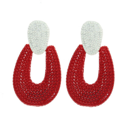 

2019 handmade New High quality Cute Acrylic beads earrings For women Elegant long colorful beads drop earrings Ethnic Jewelry