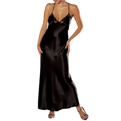 

Toponeto Women Sexy Lingerie Lace Babydoll Underwear Sleepskirt Satin Lace Long Gown
