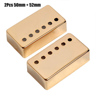 

2Pcs Humbucker Guitar Pickup Cover 50mm 52mm Pole Spacing Metal LP Guitar Neck Pickup Covers for Electric Guitar