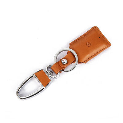 

Smart Anti-lost Keychain​ Holder Mini Solid Color Leather Business Keychain Organizer