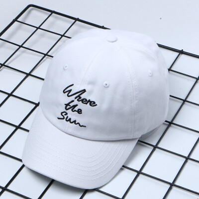 

2019 New Letter Embroidered Baseball Hat Soft Top Curved Hat Joker Leisure Male&Female Couple Student Cap