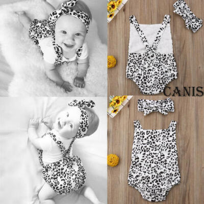 

Leopard Sweet Newborn Baby Girl Deer Romper Bodysuit Jumpsuit Clothes Outfits UK