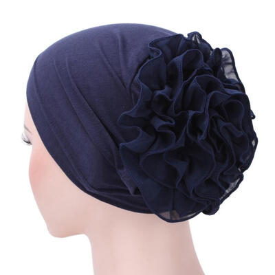 

Muslim Hijab Turban Arabic Head Scarf Flower Women Chemo Cap Cotton Bandana