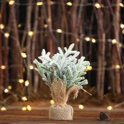 

Linen PE Christmas Xmas Small Tree Craft Bar Counter Table Top Ornament Decor