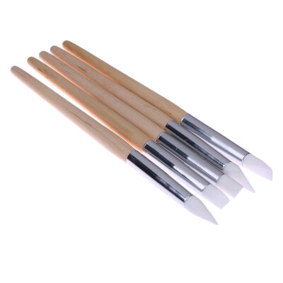 

5pcs Nail Art Silicone Head Painting Pen Professional Nail Design Brush