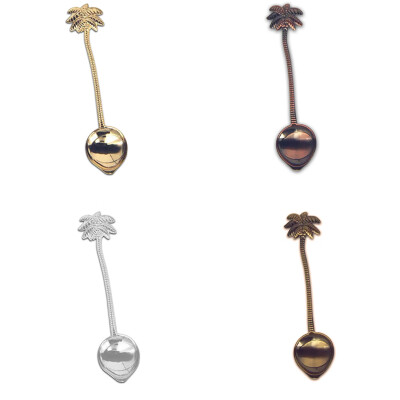 

Coconut Tree Tea Coffee Spoon Ice Cream Small Decoration Zine Alloy Gift for Bar Party