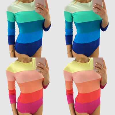 

Sexy Women Long Sleeve Lingerie Stretch Bodysuit Leotard Tops Bodycon Jumpsuit