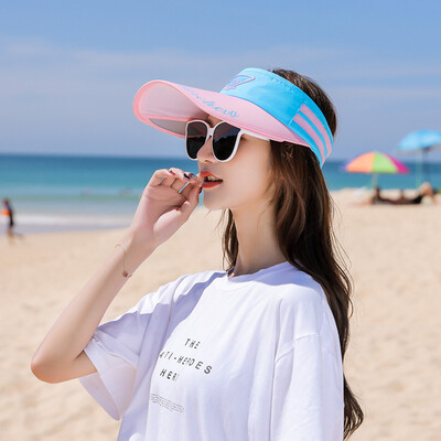 

Hat girl summer Korean version of the sky top sun hat shade UV big along the sun hat cycling out of the sun hat