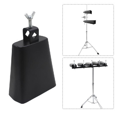 

5 Inch Iron Cow-bell Percussion Instrument with Clapper for Drum Set Kit Accessory