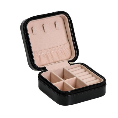 

Small Portable Travel Jewelry Box Organizer Storage Case for Rings Earrings Necklaces
