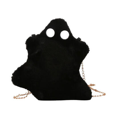 

Cartoon Ghost Crossbody Bag Plush Messenger Bag Women Chain Shoulder Bags