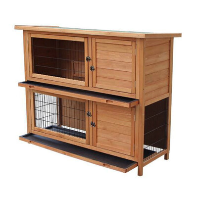 

Ktaxon New 48" Wooden Rabbit Hutch Chicken Coop Hen House Poultry Pet Cage