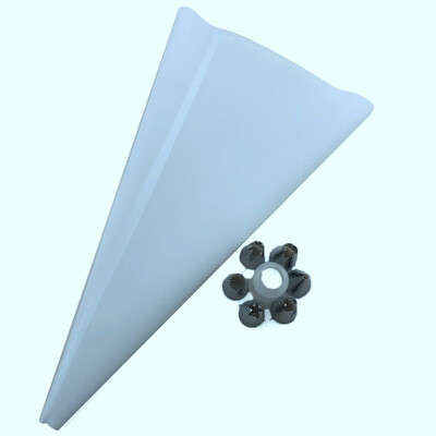 

Stainless steel Icing Piping Cream Pastry Bag 6 Nozzle Set Cake Decorating Tools