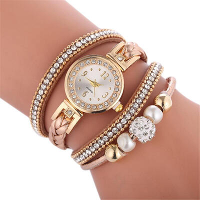 

2018 Stainless Steel luxury ladies WristWatch Analog Alloy Gift movement silent Unisex Retro Casual Womens Quartz Watch D