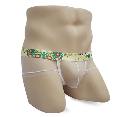

Men Printed Low Rise Mesh Bulge Pouch Lingerie Underwear Breathable Sexy Briefs