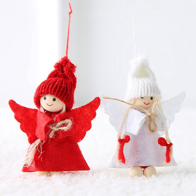 

Christmas Plush Knitting Pendant Doll Xmas Tree Hanging Ornament Home Party Decoration