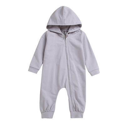 

Hooded Solid Color Cotton Toddler Baby Rompers 3D Dinosaur Costume Playsuit