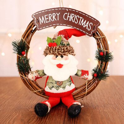 

Toponeto Xmas Home Decor Gift Rattan Circle Pendant Window Decoration Party Hanging Decor