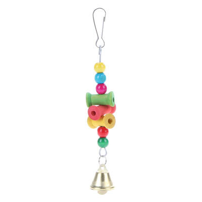 

Colorful Parrot Toys Bite Climb Chewing Toy Hanging with Bell Pet Bird Toys