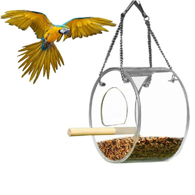 

Bird Feeder Hanging Parrot Food Feeder Bird Feed Box Outdoor Birdfeeders Waterproof Acrylic Bird Feeding Device