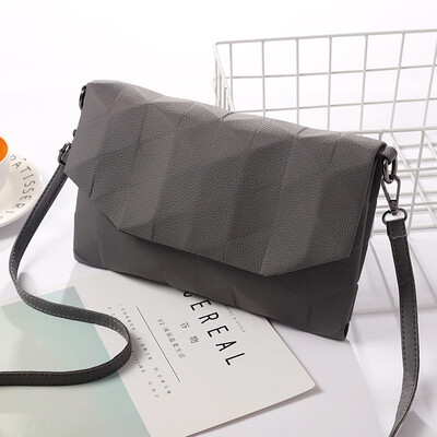 

Small square bag shoulder diagonal cross bag Lingge embossed small bag pu multicolor wild female bag