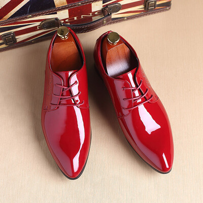 

Bright leather mens shoes leather shoes pointed toe tide shoes
