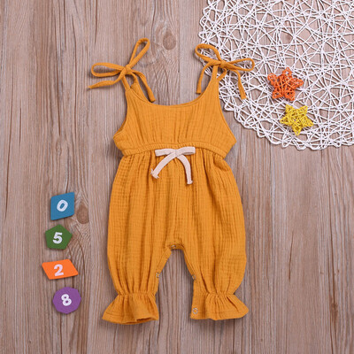 

Summer Baby Boys Girls Summer Solid Romper Bodysuit Jumpsuit Outfits Sunsuit
