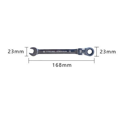 

1pc Adjustable Ratchet Wrench 8-14mm Wrenches Hand Tools Chromed Gear Spanner Flexible Head Combination Ratcheting Action Wrench