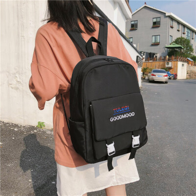 

Ins womens Korean high school Korean high school college students old school junior high school simple double shoulder bag