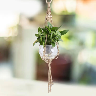 

Greensen Succulents Pot Holder Bohemian Style Plant Hanger Hanging Basket Rope Braided Craft